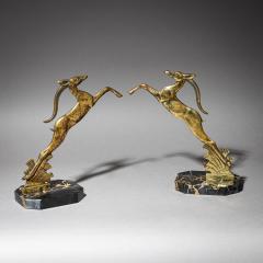 Art Deco Bookends with Gazelles  - 4382158
