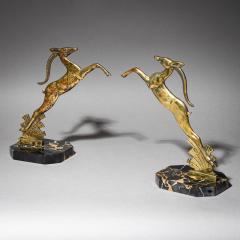 Art Deco Bookends with Gazelles  - 4382161