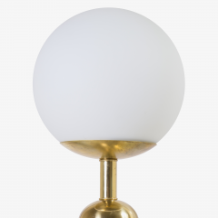 Art Deco Brass Lamps with Frosted Glass Globes A Pair - 443695