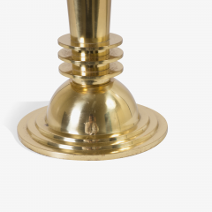 Art Deco Brass Lamps with Frosted Glass Globes A Pair - 443696