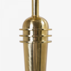 Art Deco Brass Lamps with Frosted Glass Globes A Pair - 443697