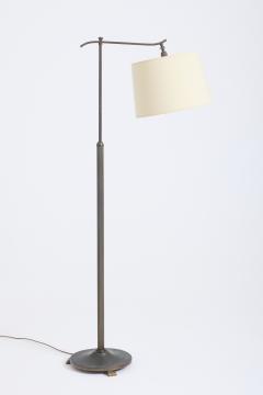 Art Deco Brass Reading Floor Lamp - 4703239