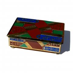 Art Deco Brass and Enamel Cigarette Box Austrian Circa 1920 - 3926640