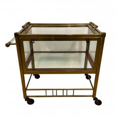 Art Deco Brass and Glass Bar and Cake Cart by Rockhausen - 3013156