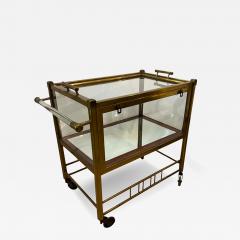 Art Deco Brass and Glass Bar and Cake Cart by Rockhausen - 3015087