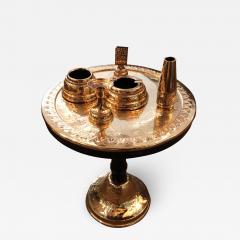 Art Deco Brass and Wood Smoking Table Germany - 1418481