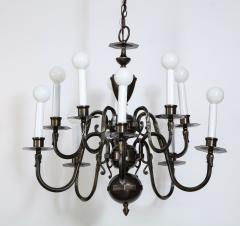 Art Deco Bronze 12 Arm Chandelier - 2132336