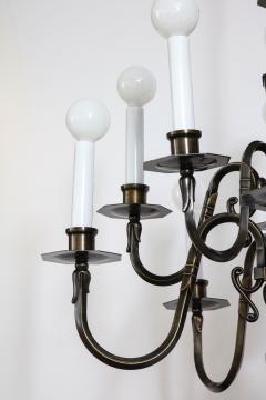 Art Deco Bronze 12 Arm Chandelier - 2132339