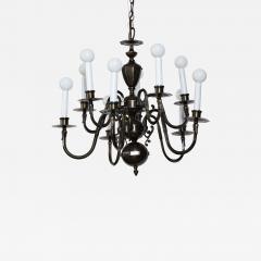 Art Deco Bronze 12 Arm Chandelier - 2133474