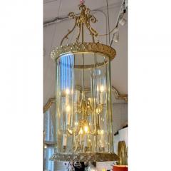 Art Deco Bronze Chandelier Theater Lantern Light Fixture - 3536785
