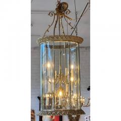 Art Deco Bronze Chandelier Theater Lantern Light Fixture - 3536788