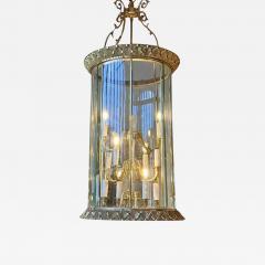 Art Deco Bronze Chandelier Theater Lantern Light Fixture - 3541240