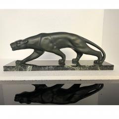 Art Deco Bronze Panther Signed Secondo France circa 1930 - 4294170