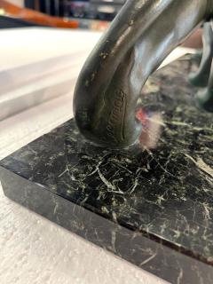 Art Deco Bronze Panther Signed Secondo France circa 1930 - 4294171