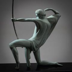 Art Deco Bronze Sculpture of an Archer by Michel Decoux 1837 1924 France  - 3811879