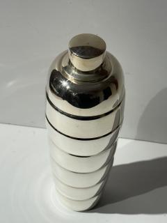 Art Deco Bubble Stack Silverplate Cocktail Shaker - 3865739