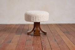Art Deco Burl Wood Stool - 4763511