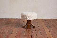 Art Deco Burl Wood Stool - 4763512