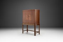 Art Deco Cabinet in Birch with Illustrative Details Europe 1930s - 4136213