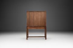 Art Deco Cabinet in Birch with Illustrative Details Europe 1930s - 4136215
