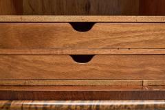 Art Deco Cabinet in Birch with Illustrative Details Europe 1930s - 4136220