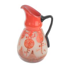 Art Deco Cameo Cut Back Art Glass Water Pitcher - 4320801
