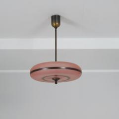 Art Deco Ceiling Pendant with Pink Glass Germany Early Twentieth Century - 4542191