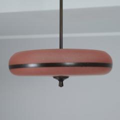 Art Deco Ceiling Pendant with Pink Glass Germany Early Twentieth Century - 4542198