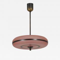 Art Deco Ceiling Pendant with Pink Glass Germany Early Twentieth Century - 4544596