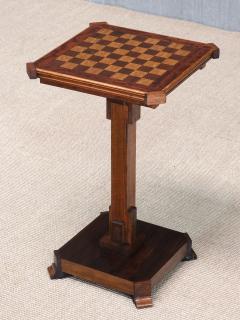 Art Deco Chess Side Table in Oak with Checkerboard Top Netherlands 1930s - 4774788