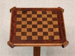 Art Deco Chess Side Table in Oak with Checkerboard Top Netherlands 1930s - 4774792