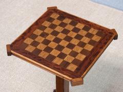 Art Deco Chess Side Table in Oak with Checkerboard Top Netherlands 1930s - 4774793