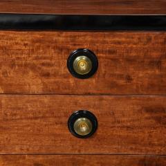 Art Deco Chest in Book matched Burled Walnut w Amber Bakelite Pulls - 3352347