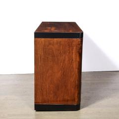 Art Deco Chest in Book matched Burled Walnut w Amber Bakelite Pulls - 3352357