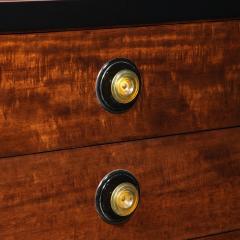 Art Deco Chest in Book matched Burled Walnut w Amber Bakelite Pulls - 3352362