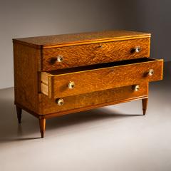Art Deco Chest of Drawers with Birch Burl Veneer Probably Sweden 1930 40s - 4704981