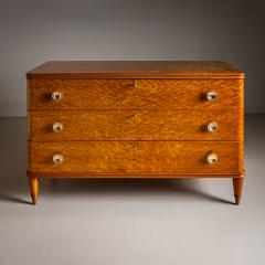 Art Deco Chest of Drawers with Birch Burl Veneer Probably Sweden 1930 40s - 4704983