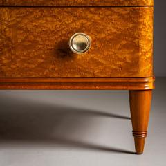 Art Deco Chest of Drawers with Birch Burl Veneer Probably Sweden 1930 40s - 4704985