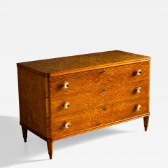 Art Deco Chest of Drawers with Birch Burl Veneer Probably Sweden 1930 40s - 4753775