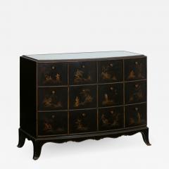 Art Deco Chinoiserie Mirrored Top Chest of Drawers - 1163195