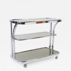 Art Deco Chrome Bar Cart - 240137