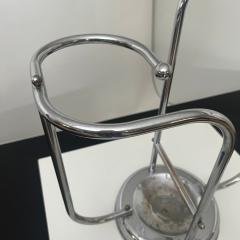 Art Deco Chrome Umbrella Stand Tubular Steel Chrome plated Belgium circa 1930 - 4219417