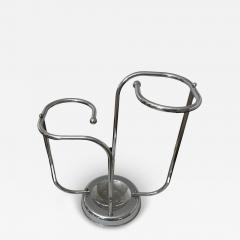 Art Deco Chrome Umbrella Stand Tubular Steel Chrome plated Belgium circa 1930 - 4219621