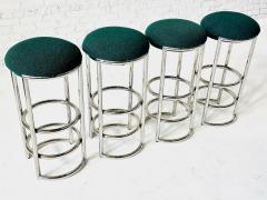 Art Deco Chrome and Boucle Chase Bar Stools - 4310063