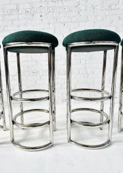 Art Deco Chrome and Boucle Chase Bar Stools - 4310065