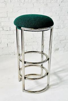 Art Deco Chrome and Boucle Chase Bar Stools - 4310067