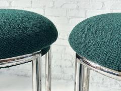 Art Deco Chrome and Boucle Chase Bar Stools - 4310068