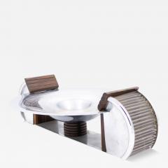 Art Deco Chrome and Glass Compote - 4247484