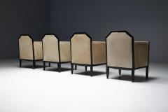 Art Deco Club Chairs with Cowhide Upholstery France Circa 1930 - 4662576