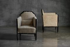 Art Deco Club Chairs with Cowhide Upholstery France Circa 1930 - 4662583